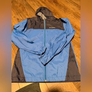Columbia Blue and Black rain Jacket